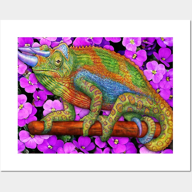 Jacksons Chameleon Wall Art by Tim Jeffs Art